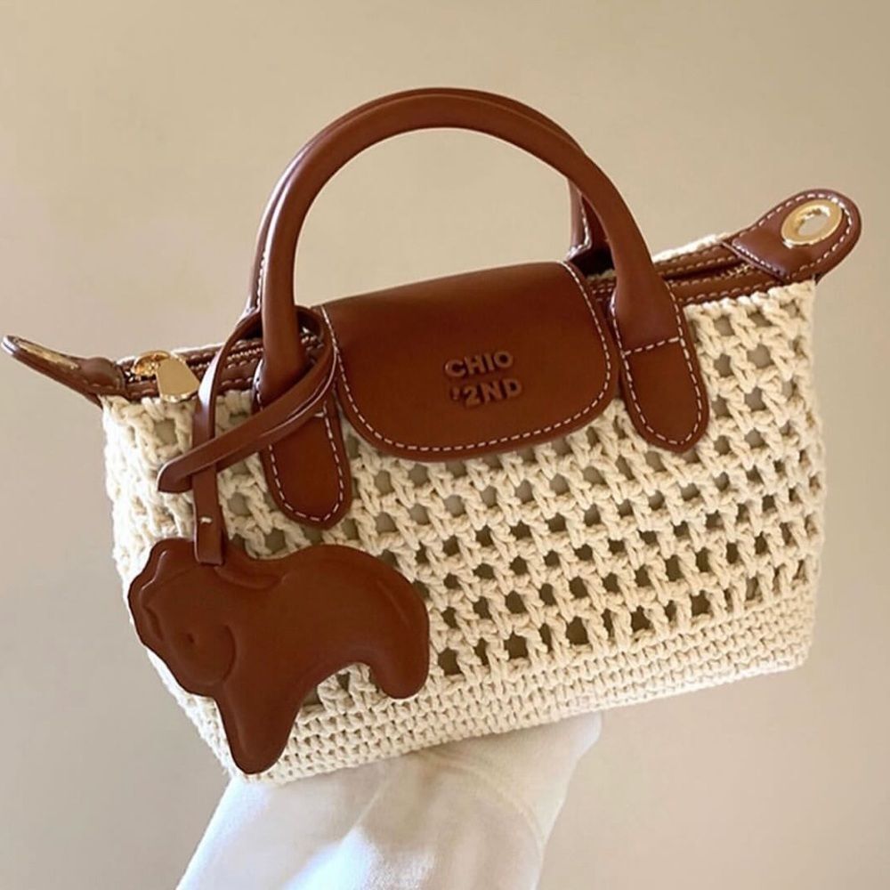 Brown and Cream Handbag